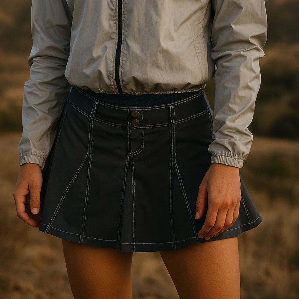 Athleta Gray Flare Skort Size‎ 2P Athletic Skirt with Pockets
